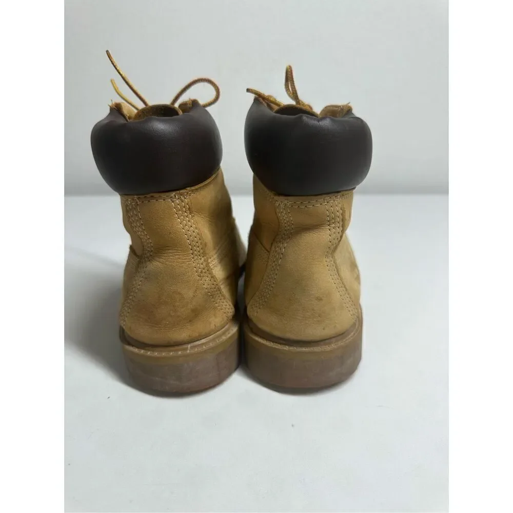 Timberland 6 Inch Boots 12909 Wheat Nubuck Premium Waterproof Men's Sz 5 M - Picture 2 of 12